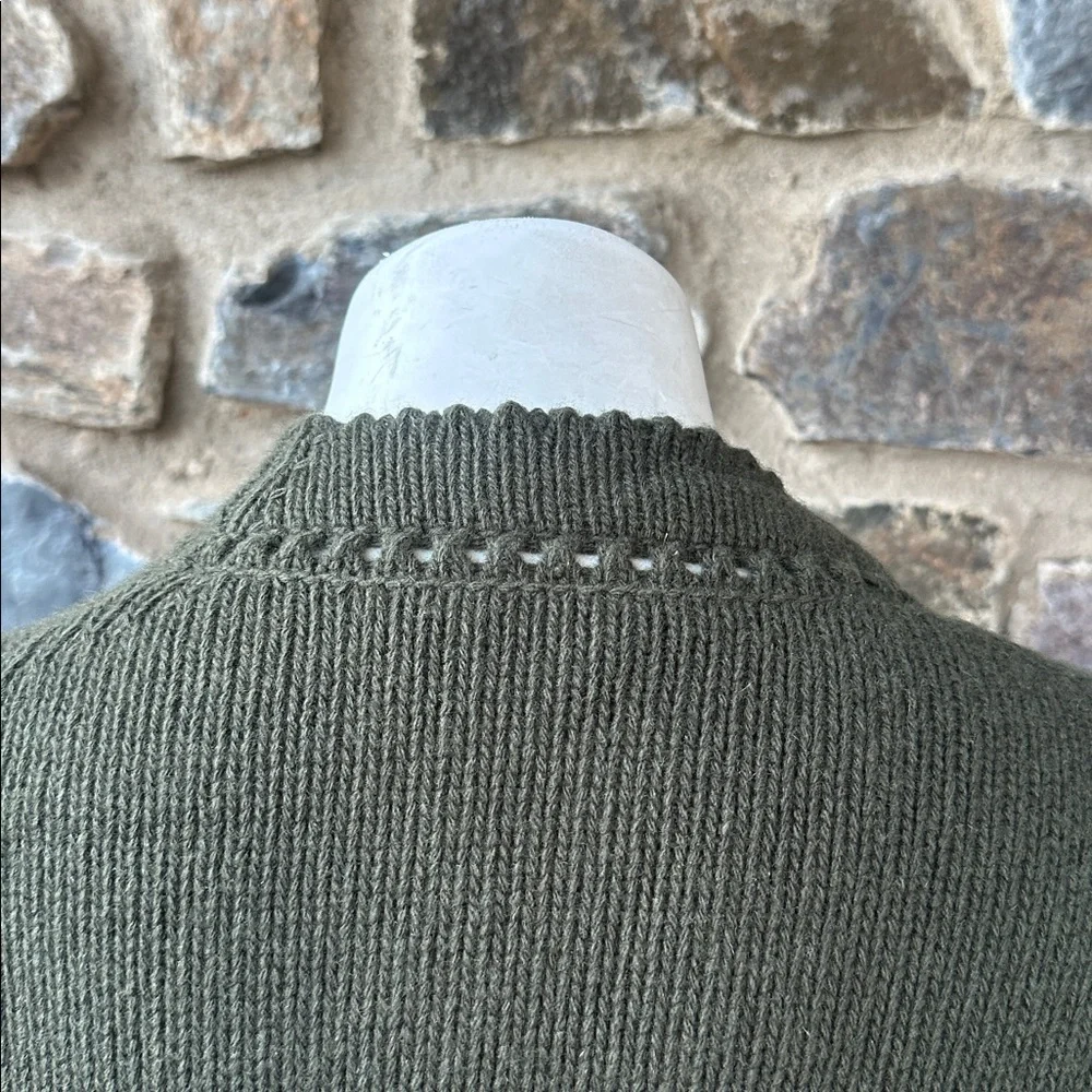 Theory Karenia Felted Wool And Cashmere Cardigan in Olive Green Size Small